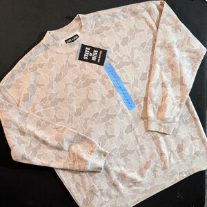 State of Mine Camouflage Fleece Pullover Sweatshirt Crew Neck Mens Size Large